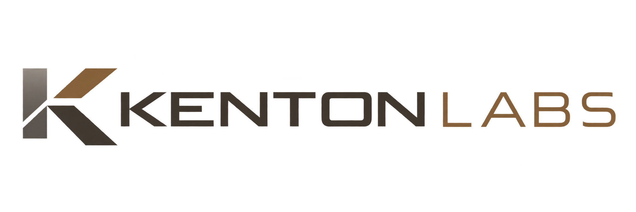 Horizontal Kenton Labs logo concept with a geometric K mark
